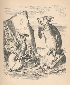 The Mock Turtle, The Gryphon and Alice, 1889 av John Tenniel
