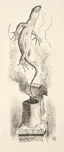 There Goes Bill!, fra Alices Adventures in Wonderland av Lewis Carroll (1832 - 98), pub. 1891 av John Tenniel