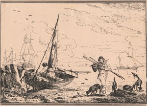 Havnescene av John Thomas Serres