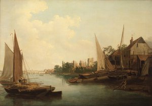 Themsen ved Lambeth, ca. 1810 (olje på lerret)