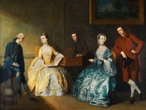 Et gruppeportrett av Chambers-familien, av John Thomas Seton