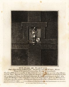 Guy, Earl of Warwick, fra en basso-relievio i Warwick Lane av John Thomas Smith