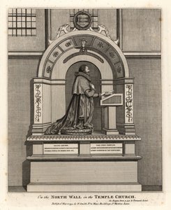 Monument til advokat Richard Martin, protokollfører fra London (1570-1618), i Temple Church