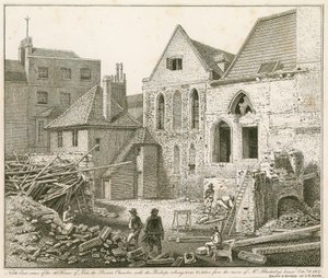 Nordøst-utsikt over det gamle House of Lords og Prince's Chamber av John Thomas Smith