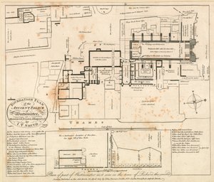 Plan for en del av Westminster slik den var på Richard den andres tid av John Thomas Smith