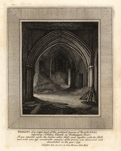 Rester av kryptdelen av det gamle klosteret Black-Nuns, ved siden av St Helen