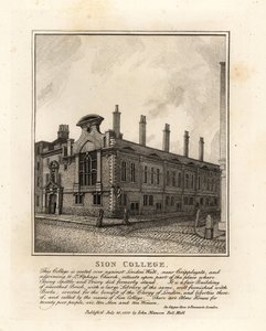 Sion College, ved London Wall, nær Cripplegate av John Thomas Smith
