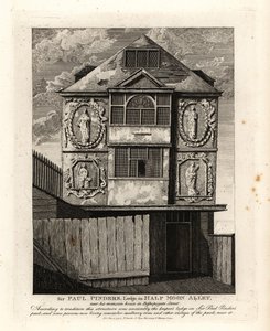 Sir Paul Pinders Lodge i Half Moon Alley av John Thomas Smith