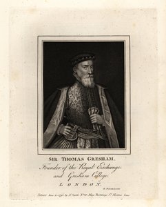 Sir Thomas Gresham, engelsk kjøpmann og finansmann, grunnlegger av Royal Exchange og Gresham College av John Thomas Smith