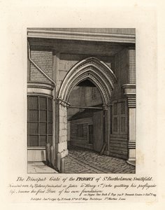 Hovedporten til Priory of St Bartholomew, Smithfield av John Thomas Smith