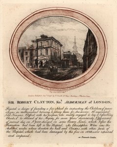 Vestfronten av Mathematical School, Christs Hospital av John Thomas Smith