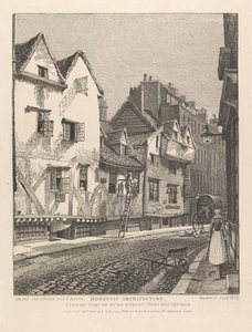Utsikt over en del av Duke Street, West Smithfield av John Thomas Smith