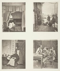 En eim av opiumsrør hjemme, etter middag, lesning for æresbevisninger, toalettet, ca. 1868. av John Thomson