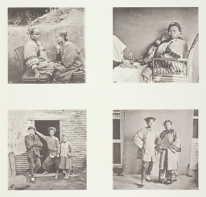 Amoy kvinner, den lille foten til en kinesisk dame, Amoy menn, kostyme for menn og kvinner, Amoy, ca. 1868. av John Thomson