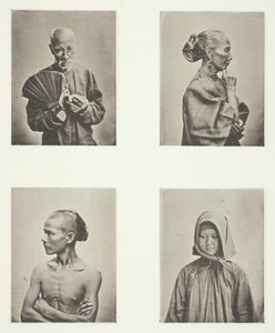 Fire hoder, typer av arbeiderklassen, ca. 1868.