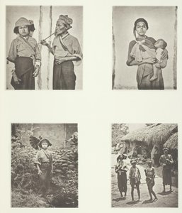 Pepohoan Women, Mode of Carrying Child, Costume of Baksa Women, Lakoli, ca. 1868. av John Thomson