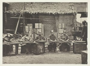 Teplukking i Canton, ca. 1868. av John Thomson