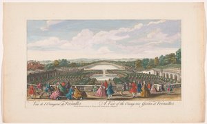Utsikt over appelsintrehagen i Versailles (tittel på objekt)