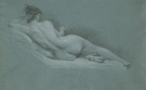 Liggende naken, bakfra av John Trumbull