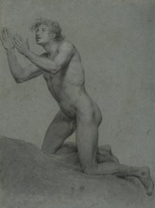 Skisse av en mannlig nakenlivsstudie av John Trumbull
