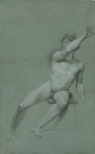 Skisse av en mannlig nakenlivsstudie av John Trumbull