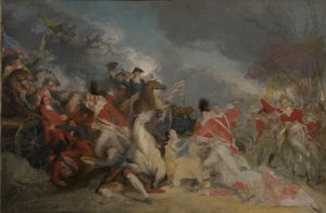 The Death of General Mercer i slaget ved Princeton, 3. januar 1777 (uferdig versjon) av John Trumbull