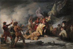 General Montgomerys død i angrepet på Quebec, 31. desember 1775, 1786