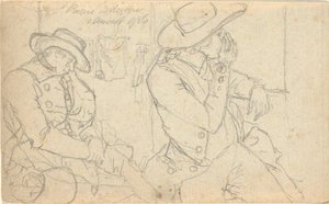 Uten tittel, fra folio: Skisser i Frankrike og Tyskland, ett av 22 ark i Folio B av John Trumbull