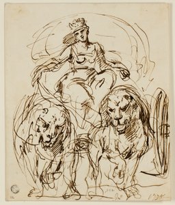 Cybele på vogn tegnet av Lions av John Vanderbank