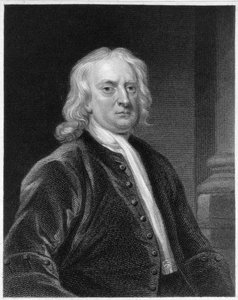 Portrett av Sir Isaac Newton (1642-1727), gravert av Edward Scriven (1775-1841)