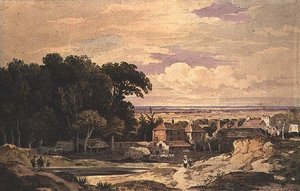 Frognal, Hampstead, ca. 1825 (akvarell) av John Varley
