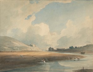 Harlech Castle og Twgwyn Ferry av John Varley