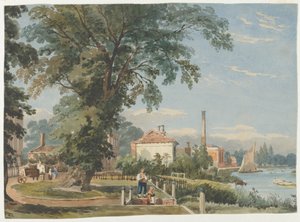 Ved Themsen ved Hammersmith av John Varley