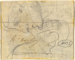 Studie av et hode i profil [verso] av John Varley