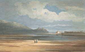 Harlech slott over Traeth Mawr, 1800-1842.