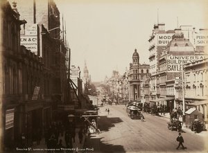 Collins Street, Melbourne, ca. 1880 av John W. Lindt