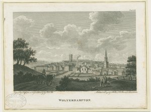 Wolverhampton - South West View: gravering, nd [c 1796]