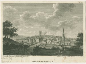 Wolverhampton - South West View: gravering, nd [c 1796]