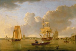 Deptford on Thames med en fjern utsikt over Greenwich