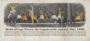 Død av kaptein Ferrer, kapteinen på Amistad, juli 1839