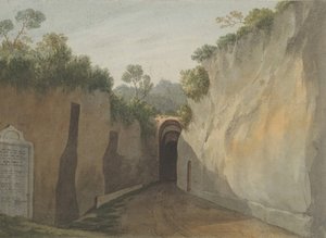 Inngang til grotten av Posillipo, Napoli, 1778-79. av John Warwick Smith
