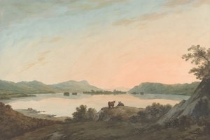 Lake Windermere fra Calgarth med Belle Isle av John Warwick Smith