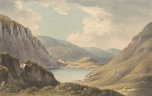 Llyn Geirionedd ikke langt fra Trefriew, ved elven Conway, Carnarvonshire av John Warwick Smith