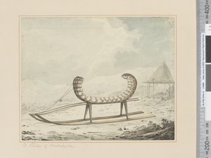 F.40 A Sledge of Kamtschatka, ca. 1783-84 (akvarell) av John Webber