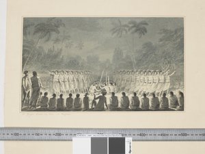 F.5 A Night Dance by Men, i Hapaee, ca. 1773-84 (akvarell) av John Webber