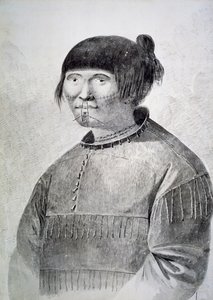 Portrett av tatovert innfødt fra øya Unalaska av John Webber