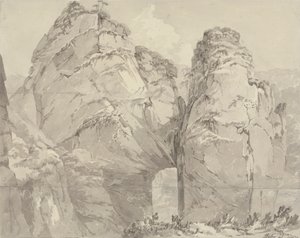 Utsikt fra Renard's Hole, Dovedale, Derbyshire av John Webber