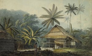 Utsikt på øya Krakatoa, av John Webber