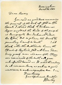 Brev fra John Wesley til Samuel Bradburn, 25. mars 1783. av John Wesley