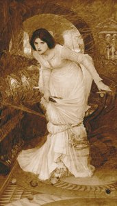 The Lady of Shalott (fotogravure) av John William (after) Waterhouse